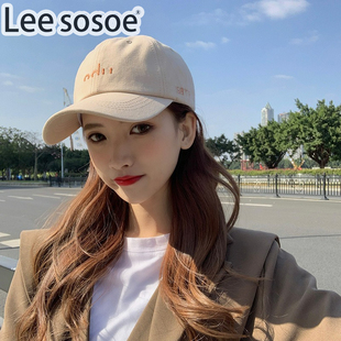 Lee sosoe帽子女款夏天时尚洋气女帽夏季帽子男款原创美式棒球帽