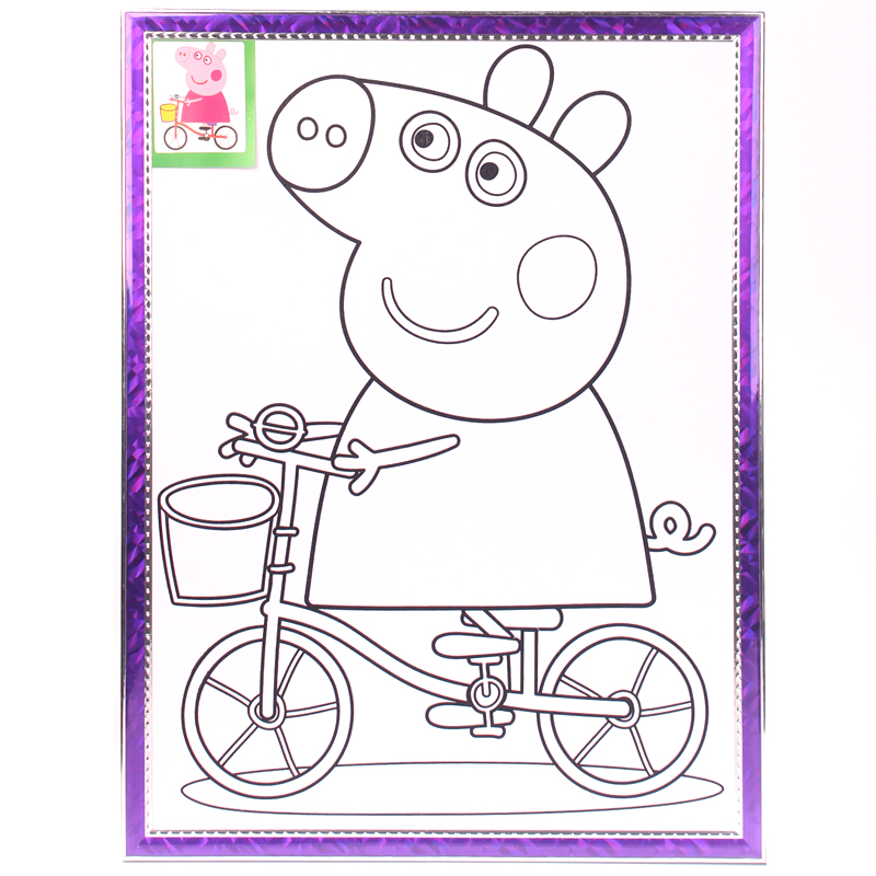 幼儿园儿童画画diy手工画涂色画填充水彩涂色油彩画上色画填色