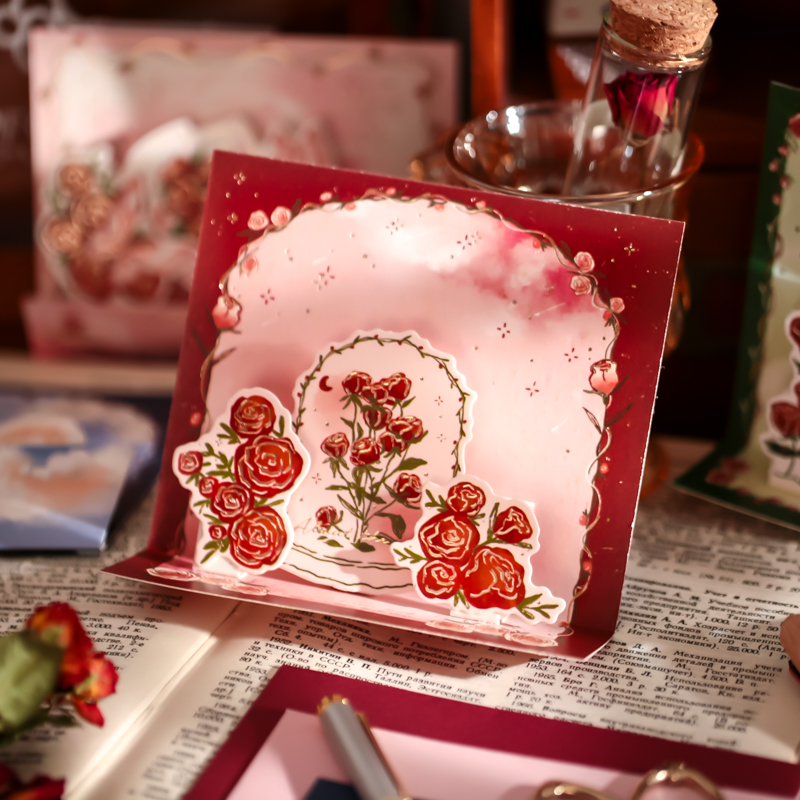 情侣送男朋友女生闺蜜可爱ins风生日快乐手工diy礼物折叠卡片纸定制