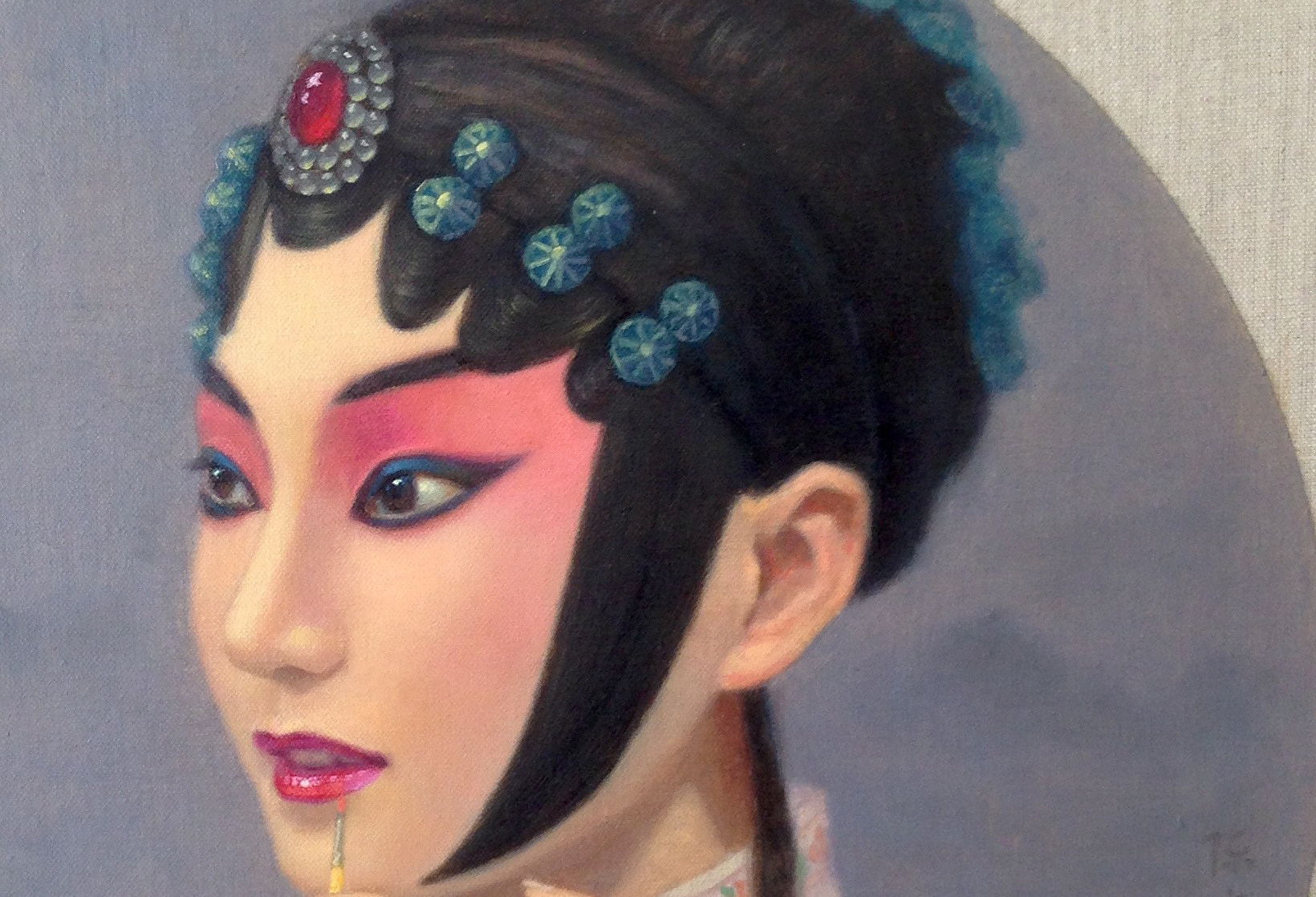 陈亮《京剧脸谱》系列一 布面油画