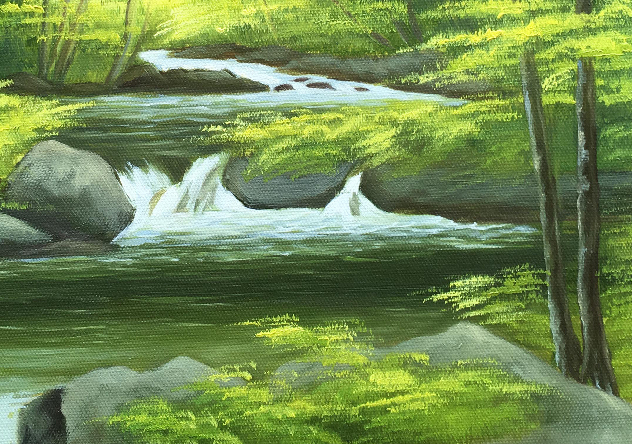 李茂东《绿色空间》布面油画