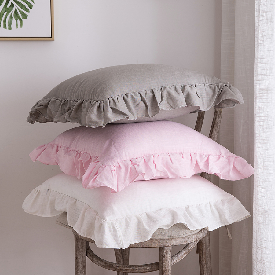 ins Home Furnishing Lotus leaf Solid Cotton and hemp Pillows Cushion Bedside Pillow Northern Europe Pillowcase Excluding sofain the Home Fabric , Pillow/Pillow category - from Buy2taobao.com to provide professional Taobao agent buy service