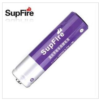 SupFire神火强光手电专用原装18650紫色可充电锂电池3.7V大容量