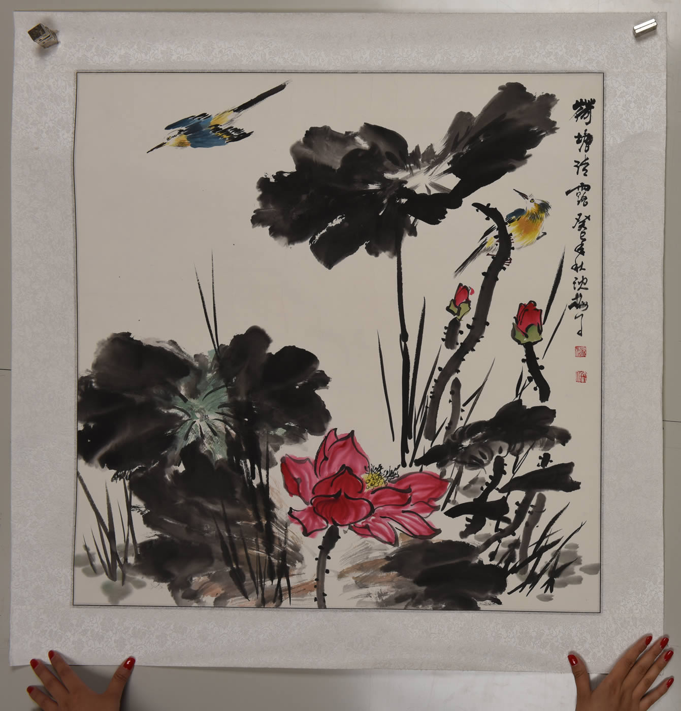 沈梅作品 荷塘清露 1915