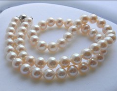 北海名媛珍珠  精圆极强光 海水珍珠项链8.5-9mm时尚礼物