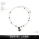 SUMIYAKI原创设计德文系列珍珠锁骨链又酷又美的粉色小黑猫项链女