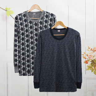 中老年棉毛衫半高领