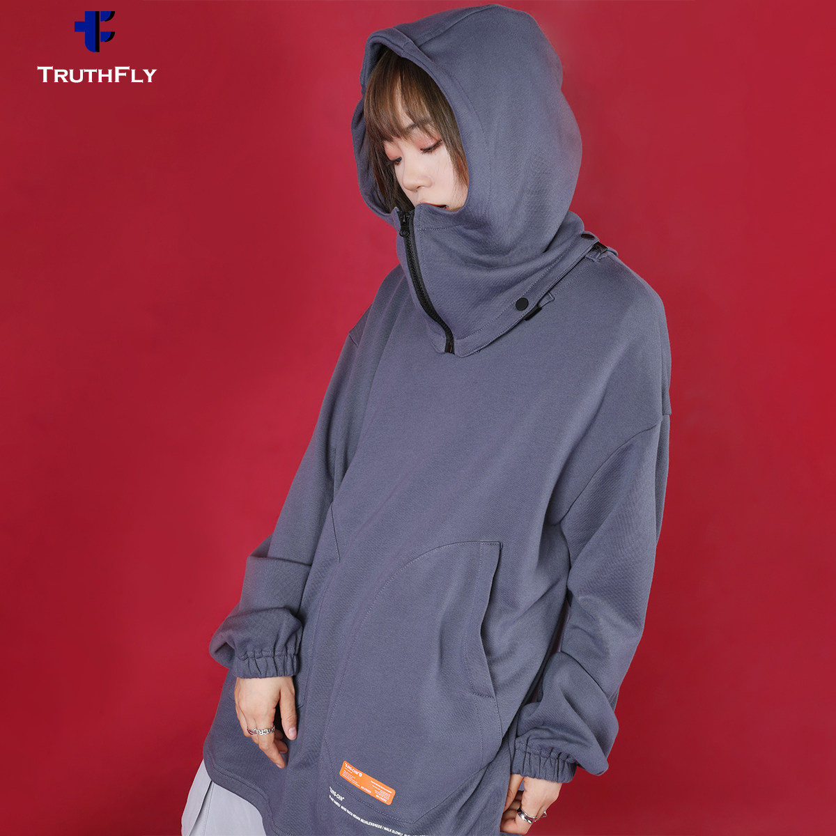 热销帽子可拆卸卫衣女