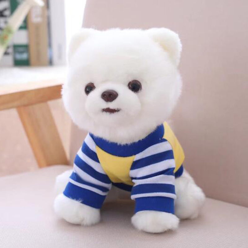 特价小狗公仔_博美狗狗公仔毛绒玩具玩偶布娃娃仿真狗公仔小狗女生