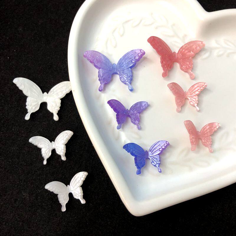 2个价aaa优质醋酸仿贝壳立体蝴蝶古风手工diy汉服头饰品配件