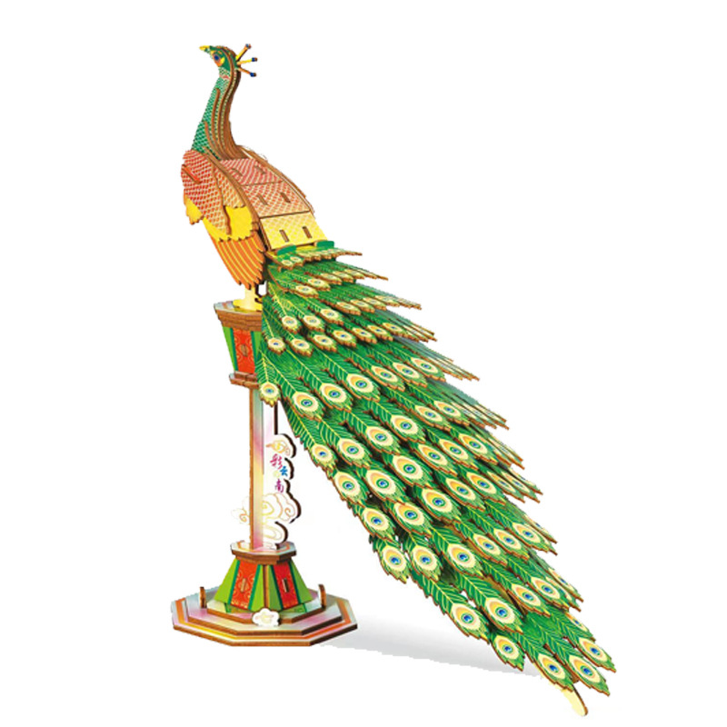 Peacock laser cutting 3D three-dimensional DIY wooden children intelligence Puzzle Toys woodiness Jigsaw puzzle animal Mosaicin the Toy/Childs/Puzzle/Building block/Model , Beads/Jigsaw/Pair/Disassembly/Beat Toy , Jigsaw/Puzzle category - from Buy2taobao.com to provide professional Taobao agent buy service