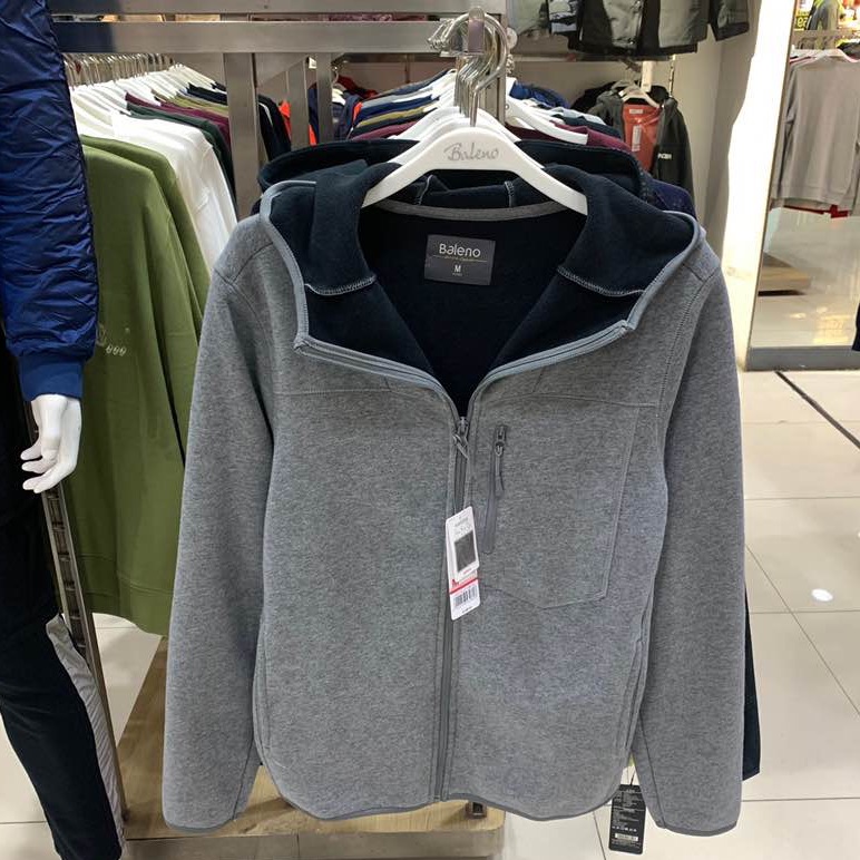 一折班尼路外套男_班尼路秋冬男装纯色摇粒加绒保暖休闲连帽卫衣运动