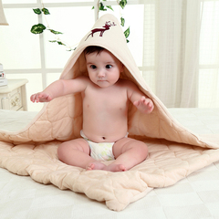 婴儿抱被彩棉厚款新生儿保暖防踢被秋冬季可脱胆睡袋睡袍母婴用品