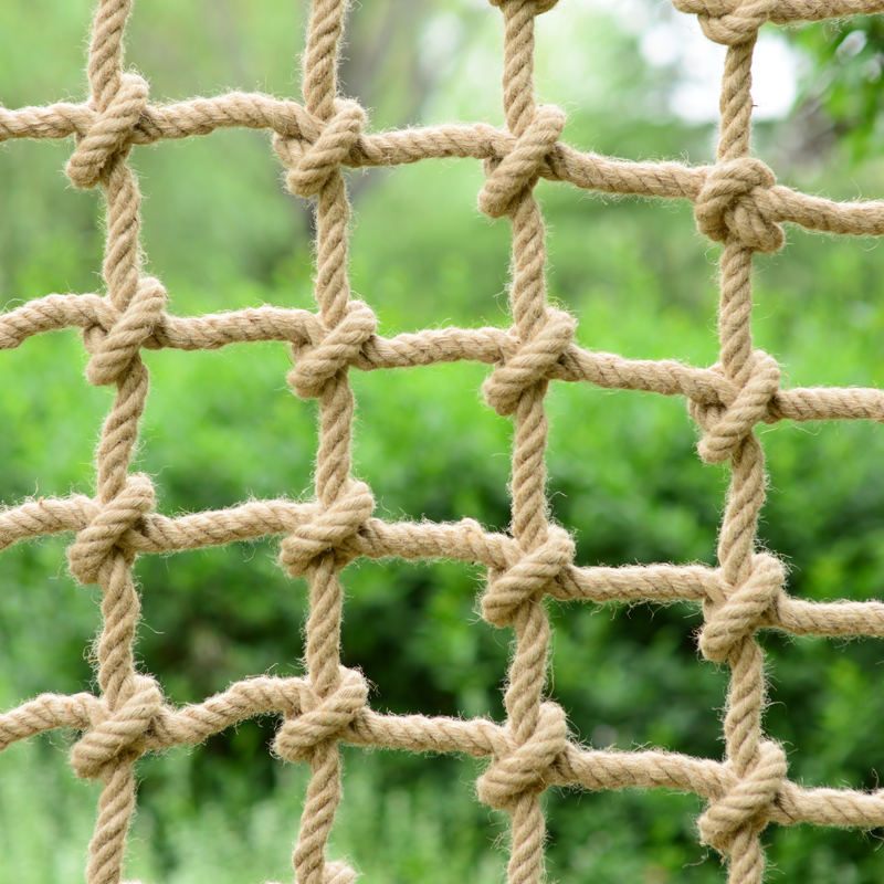 麻绳网格装饰绳子楼梯防护栏网服装店挂衣网手工编织屋顶吊顶材料
