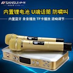 Sansui/山水 SK1-26无线话筒会议舞台K歌KTV专用麦克风家用一拖二