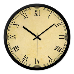 摩门欧式复古挂钟客厅创意卧室静音时钟石英钟表罗马数字刻度挂表