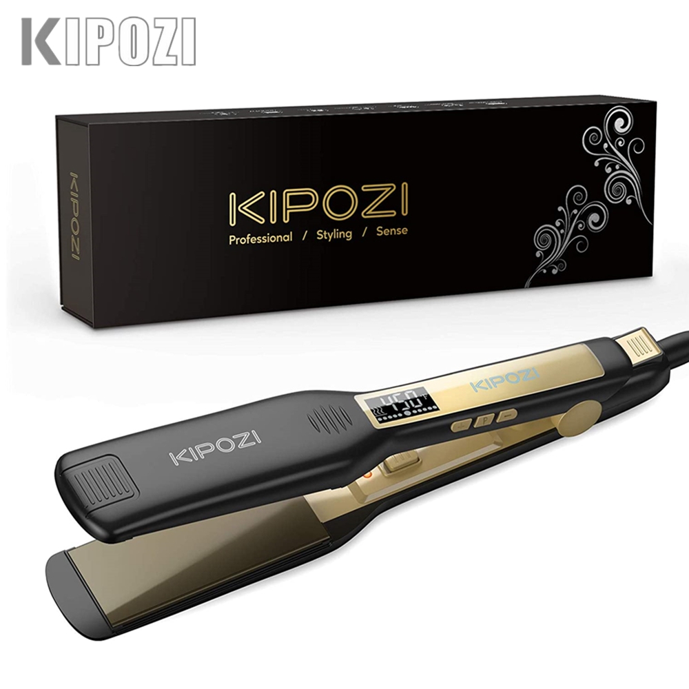 KIPOZI Professional Titanium Flat Iron Hair Straightener wit