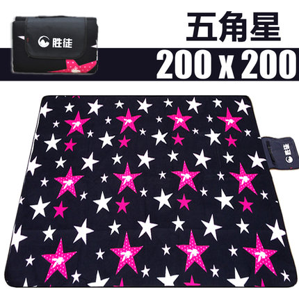 胜徒绒面野餐垫地垫防潮垫 户外露营垫200*200超大加厚爬行垫