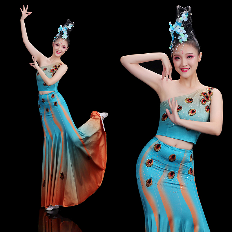 桃李杯滇南映少舞蹈服傣族舞裙演出服装西双版纳艺考服装女表演服