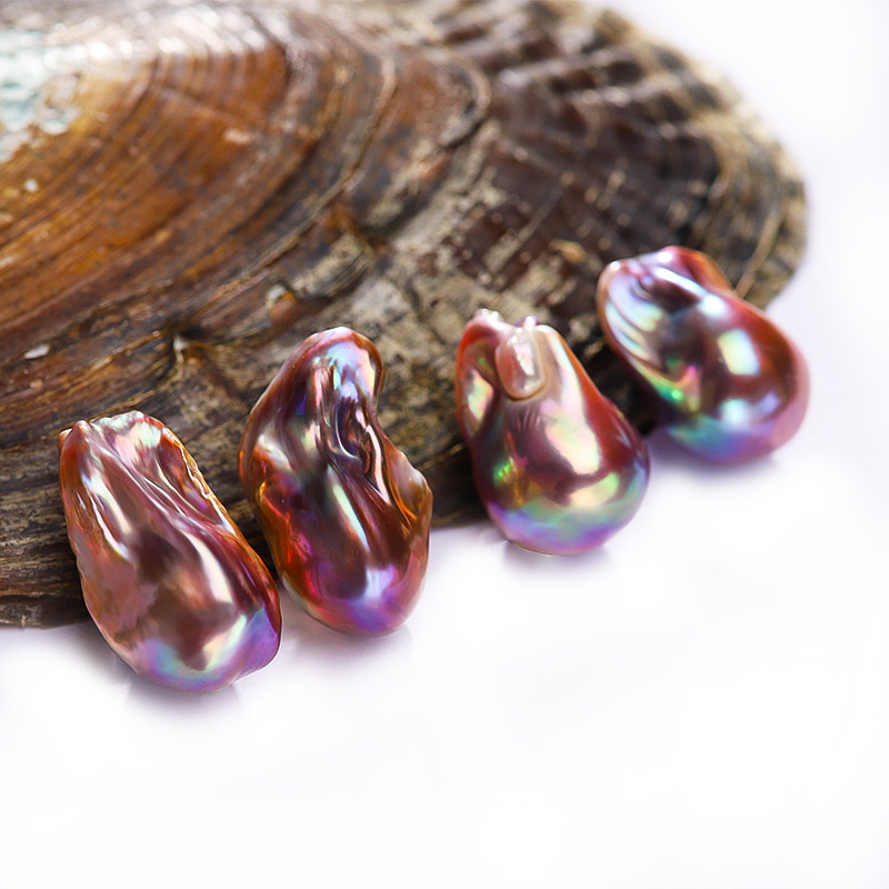 【巴洛克珍珠蚌】戴安娜珠宝异形珍珠取珍珠河蚌淡水散珠直播开蚌