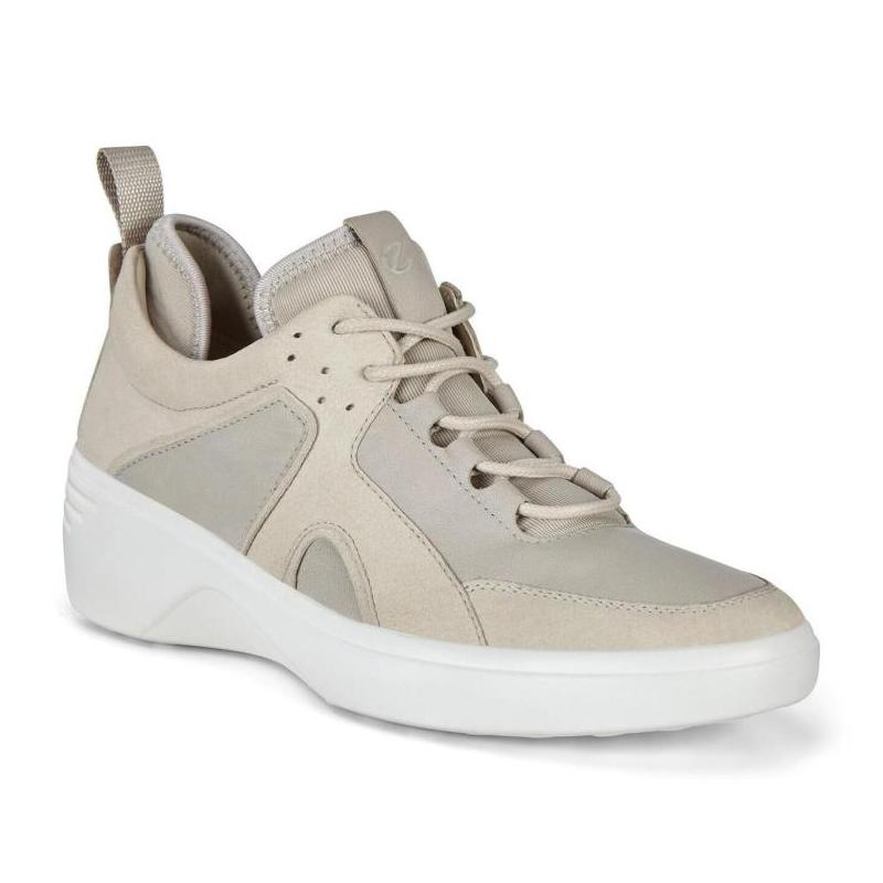 ecco/爱步女休闲鞋磨砂皮系带中跟坡跟老爹鞋正品470923