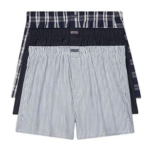 CK内裤男平角裤家居裤Calvin Klein舒适四角日常纯棉3条装NB4006