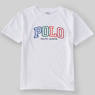 拉夫劳伦POLO RALPH LAUREN男童装短袖多色棉质舒适Logo运动衫t恤