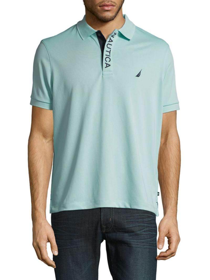 nautica诺帝卡男装polo衫短袖纯色舒适透气休闲美国直邮l5290t