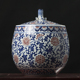 景德镇陶瓷花瓶青花瓷储物罐釉里红手绘盖罐子家居装饰器皿茶叶罐
