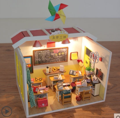 同学礼物拼接房子女生同桌的你 手工diy小屋子模型材料包自制教室