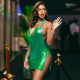 2022 New women's sequined SEXY dress party green gold black