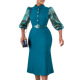 3XL plus-size women's dress Long sleeve female dresses belt