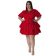 autumn gown plus size large dresses fat women dress 4xl new