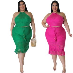 summer dress women big size XL-5XL Fat lady suits new sets