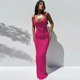 sleeveless women dress 2024 sexy party rose party dress new