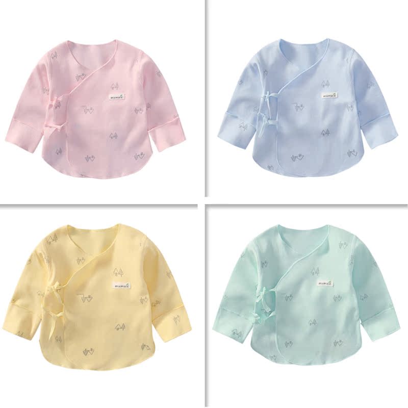 木木樂新生兒純棉毛邊和服單件嬰幼兒系帶和尚服無骨縫半背衣上衣在類目 童裝/嬰兒裝/親子裝, 兒童家居服, 家居服上裝中 - 來自Buy2taobao.com提供專業的淘寶代購服務