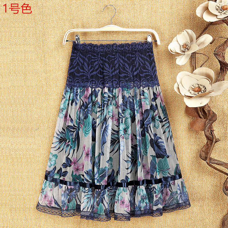 中老年人半身裙2019夏季女装松紧腰短裙中年妈妈花色广场舞裙子在类目 女装/女士精品, 半身裙中 - 来自Buy2taobao.com提供专业的淘宝代购服务