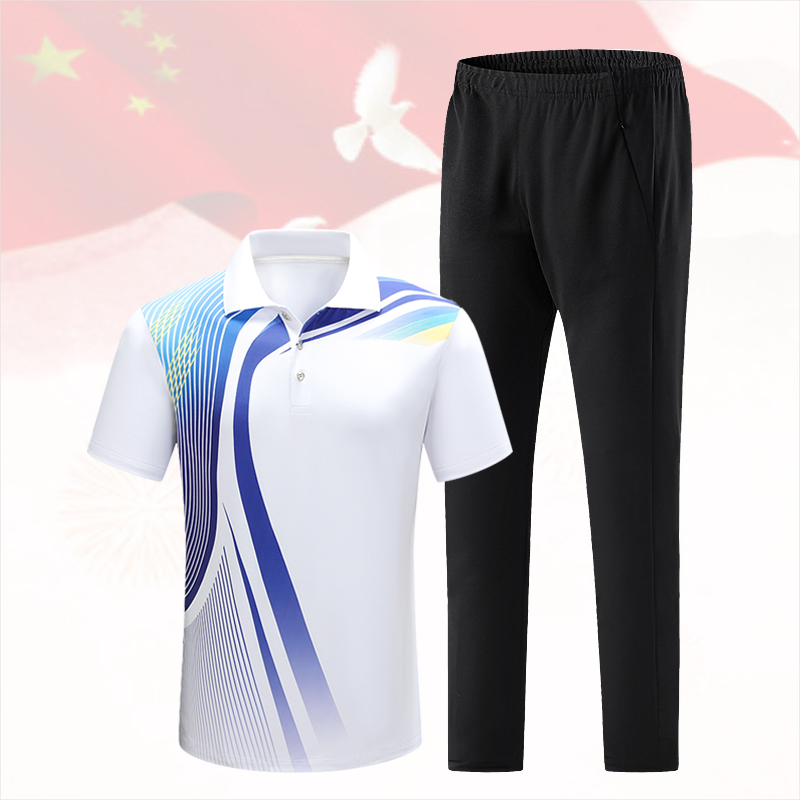中国兵乓球运动套装Polo衫春夏季男女短袖国家队翻领户外衣服定制