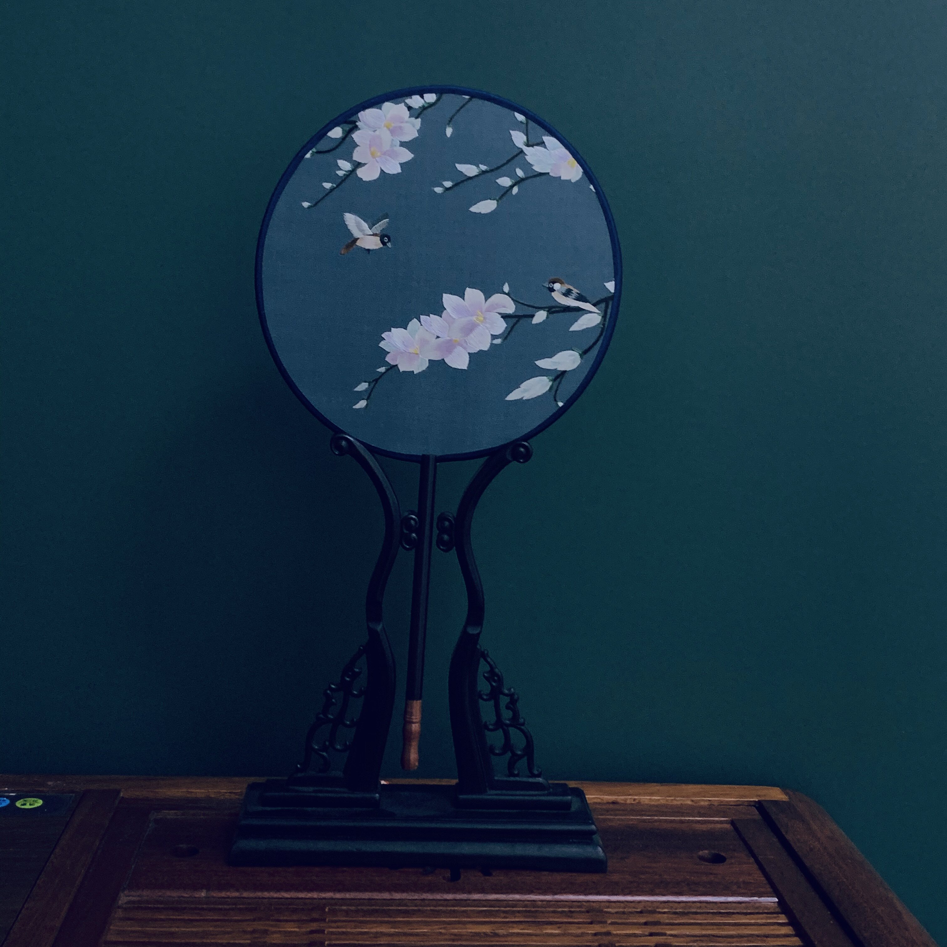 一折刺绣双面绣摆件_苏州手工双面绣团扇汉服团扇旗袍团扇优惠券