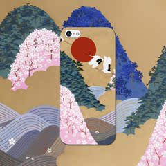 日式传统插画iphone5s/6s/6plus苹果7保护套三星s6/s7edge 手机壳