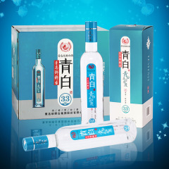 青岛琅琊台酒33度青白480ml*6浓香型 低度白酒 整箱特价包邮