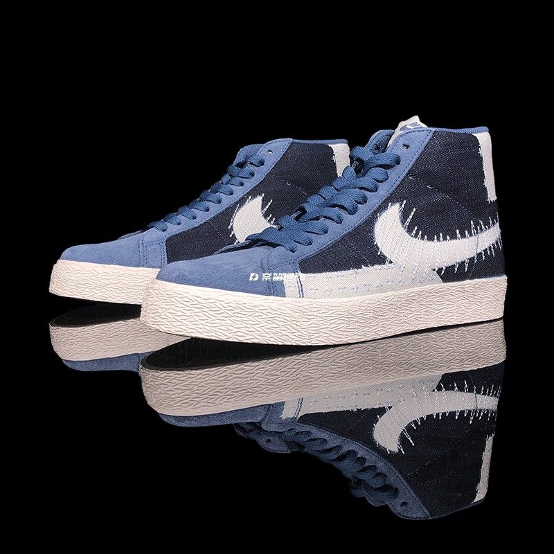 耐克nike sb blazer mid 男子开拓者刺绣大钩休闲板鞋 ci3833-101