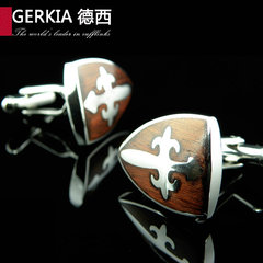 包邮 GERKIA 德西 法式衬衫袖扣 不锈钢袖扣 红木袖钉cufflinks