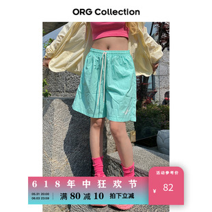 ORG Collection美式街头速干彩色多巴胺五分裤短裤夏季宽松沙滩裤