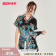 SMR/珊目尔2024新品真丝睡衣女夏季两件套分体短袖套装家居服睡衣