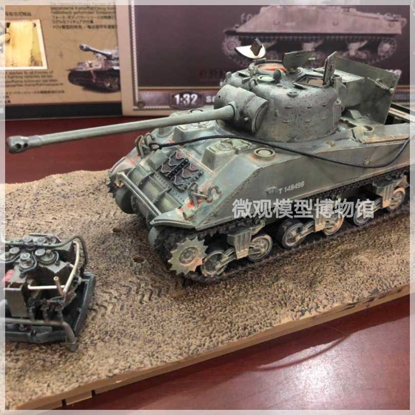 fov1/32英国谢尔曼萤火虫坦克成品合金军事模型带内构礼品摆件
