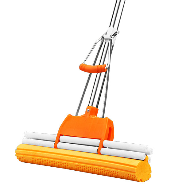 正品太太乐二三滚轮胶棉拖把2733cm不锈钢杆挤水海绵拖把