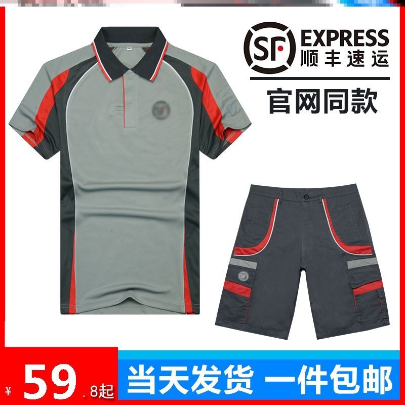 顺丰同城骑士衣服顺丰快递工作服夏装纯棉polo衫定制高级工装工衣