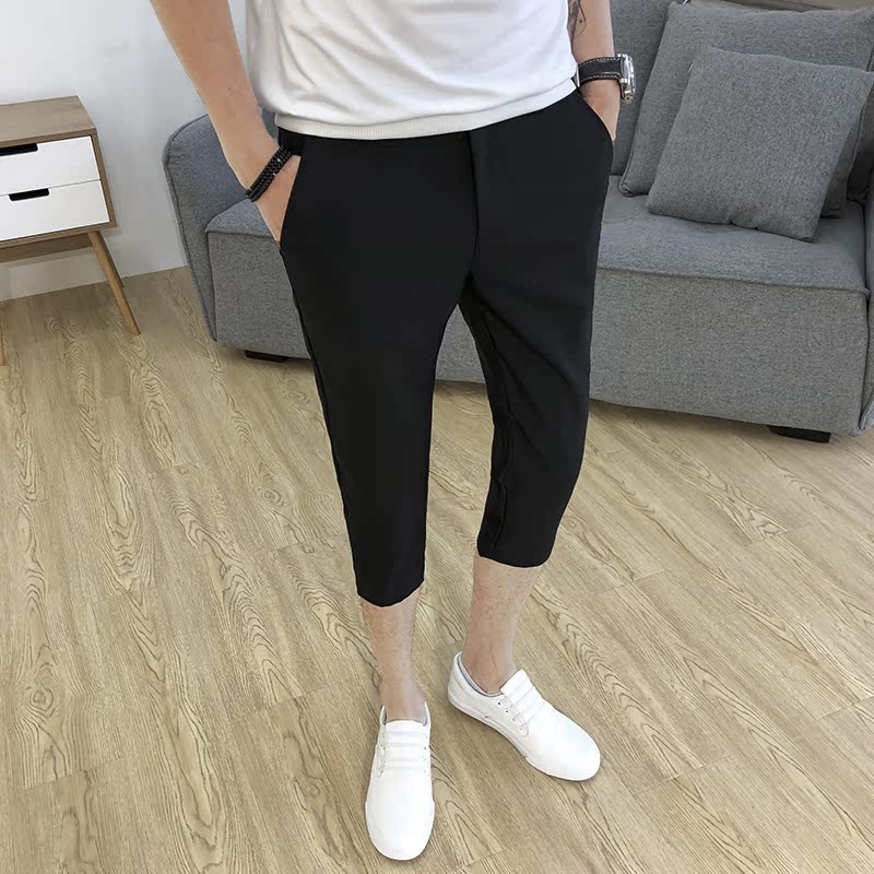 韩版短裤夏季男士修身七分裤小脚休闲7分男裤子五分中裤薄款潮流|msdalam kategori Pakaian Lelaki, seluar santai - dari Buy2taobao.com untuk memberikan perkhidmatan ejen Taobao profesional membeli