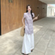 紫色新中式国风套装女2025夏新款气质超好看提花上衣阔腿裤两件套